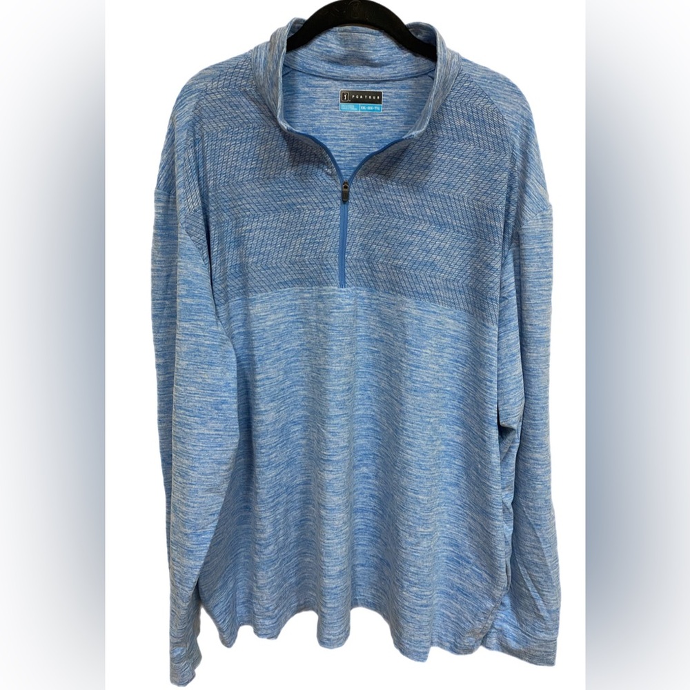 PGA Tour 1/4 Zip Men’s Long Sleeve Active Golf Shirt Size XXL Blue